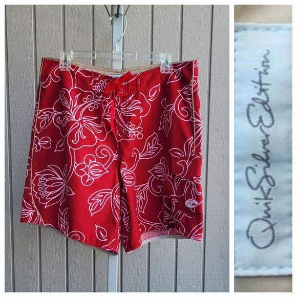 Quiksilver Other - Quicksilver | Board Shorts Dark Red | Men's 34 Swim Trunks EUC